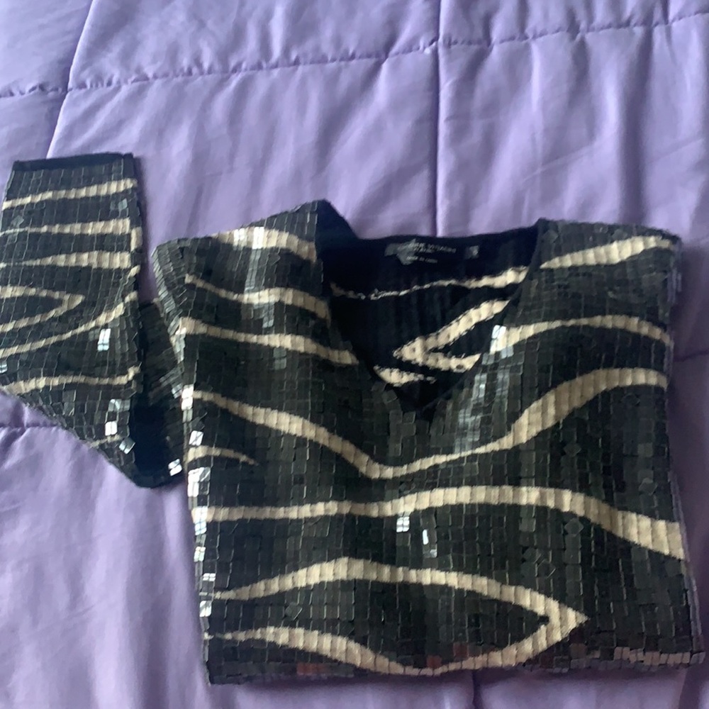 Long sleeve top zebra